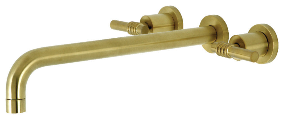 KS8047ML Wall Mount Tub Faucet, Brushed Brass