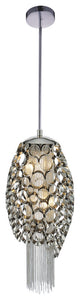 Victoria 2 Light Drum Shade Mini Pendant With Chrome Finish