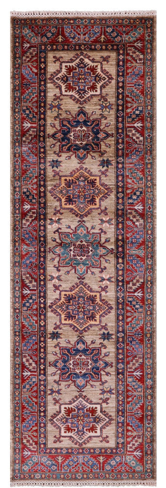 2' 9" X 8' 10" Runner Hand Knotted Super Kazak Wool Rug - Q12838