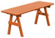 Pressure Treated Pine Traditional Picnic Table, Redwood Stain, 8 Foot, No Umbrella Hole