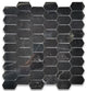 Nero Marquina Black Marble Constellation Hexagon Mosaic Tile Polished, 1 sheet