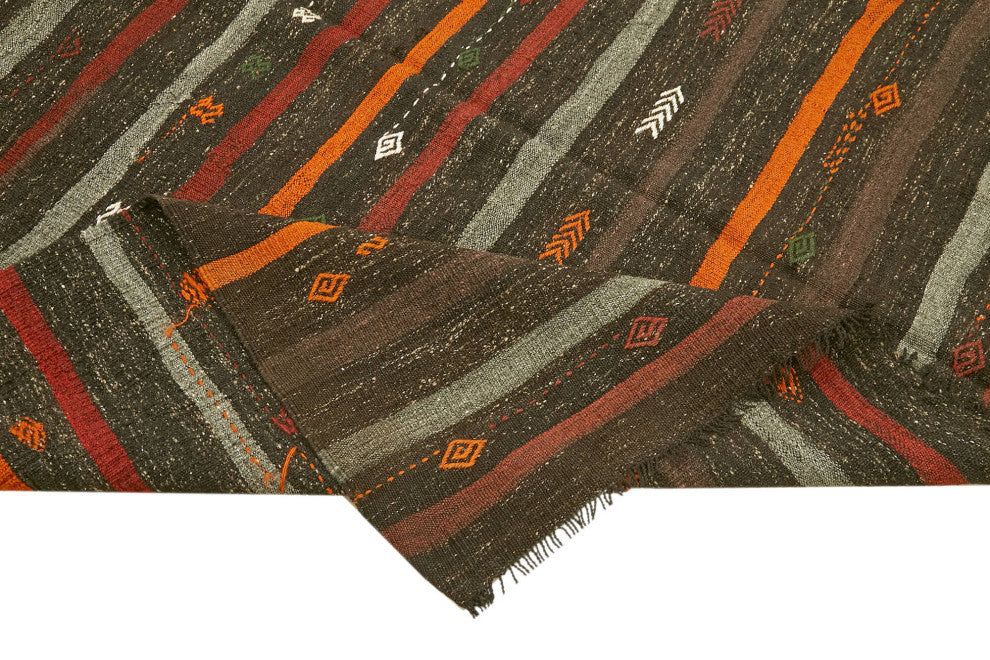Rug N Carpet - Handmade Oriental 7' 0'' x 10' 1'' Vintage Goat Hair Kilim Rug