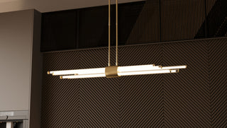 Quoizel PCTAL146 Talbott 46"W LED Linear Chandelier - Brushed Gold