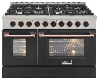 KUCHT Professional 48" 6.7 cu. ft. Range Cust, Black Rose, Natural Gas