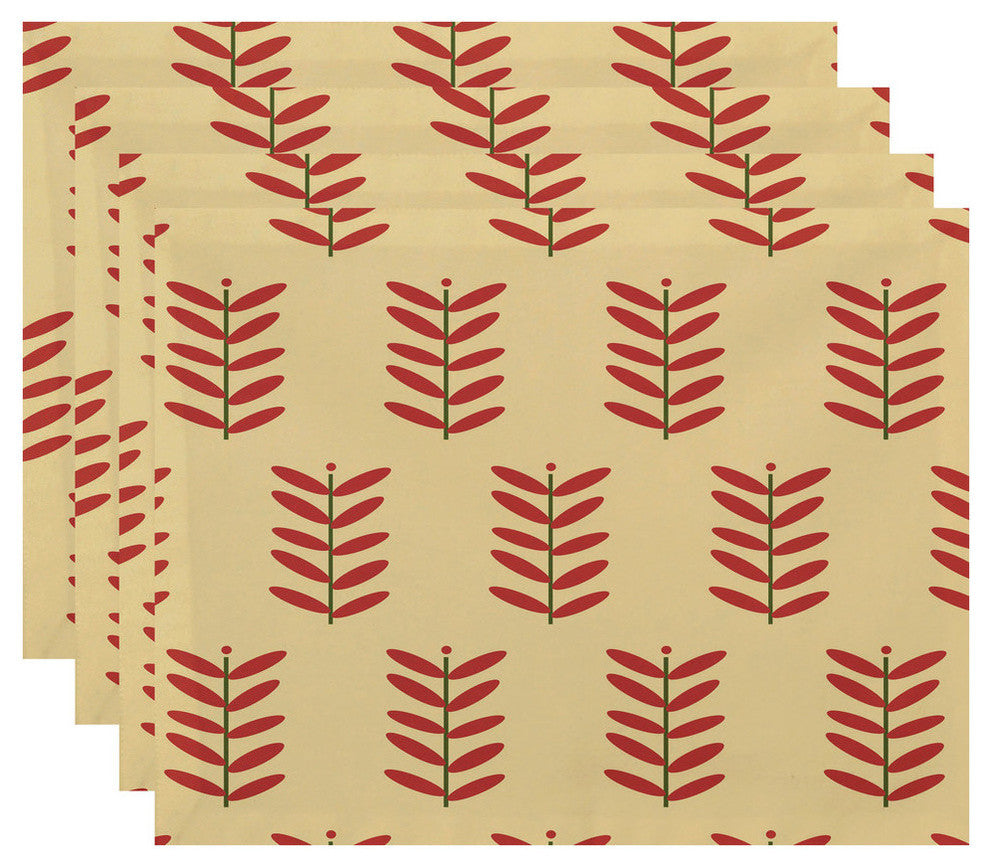 Petal Pusher Floral Print Placement, Seed, Set of 4