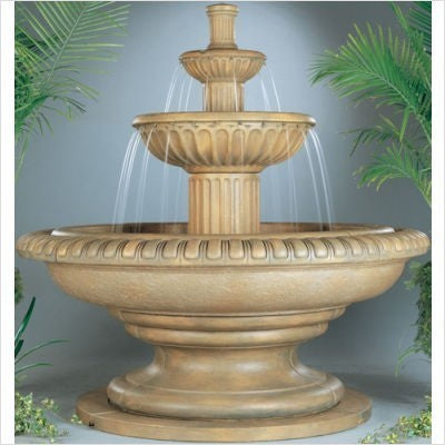 Palazzo Fluted Fountain, Natural