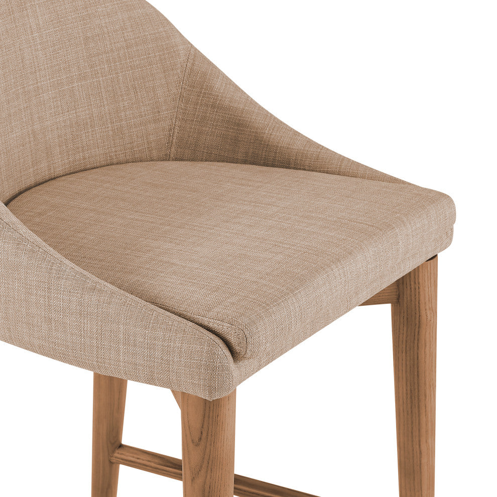 Baruch Counter Stool, Tan/Walnut