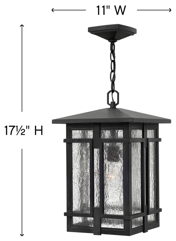 Hinkley Tucker Medium Hanging Lantern, Museum Black