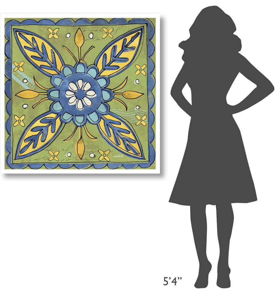 "Tuscan Sun Tile III Color" Digital Paper Print by Anne Tavoletti, 38"x38"