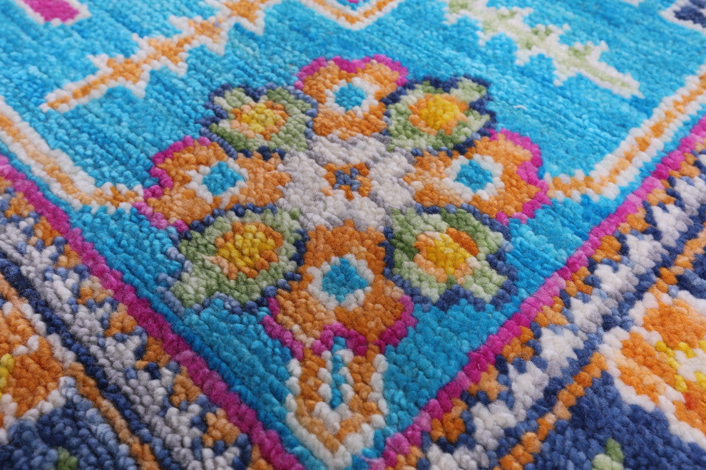 Turkish Oushak Handmade Wool Rug 9' 2" X 11' 11" - Q14996