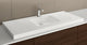 Deco Collection Lav Sink 48" With WETMAR BiO, Glossy White, Single Sink