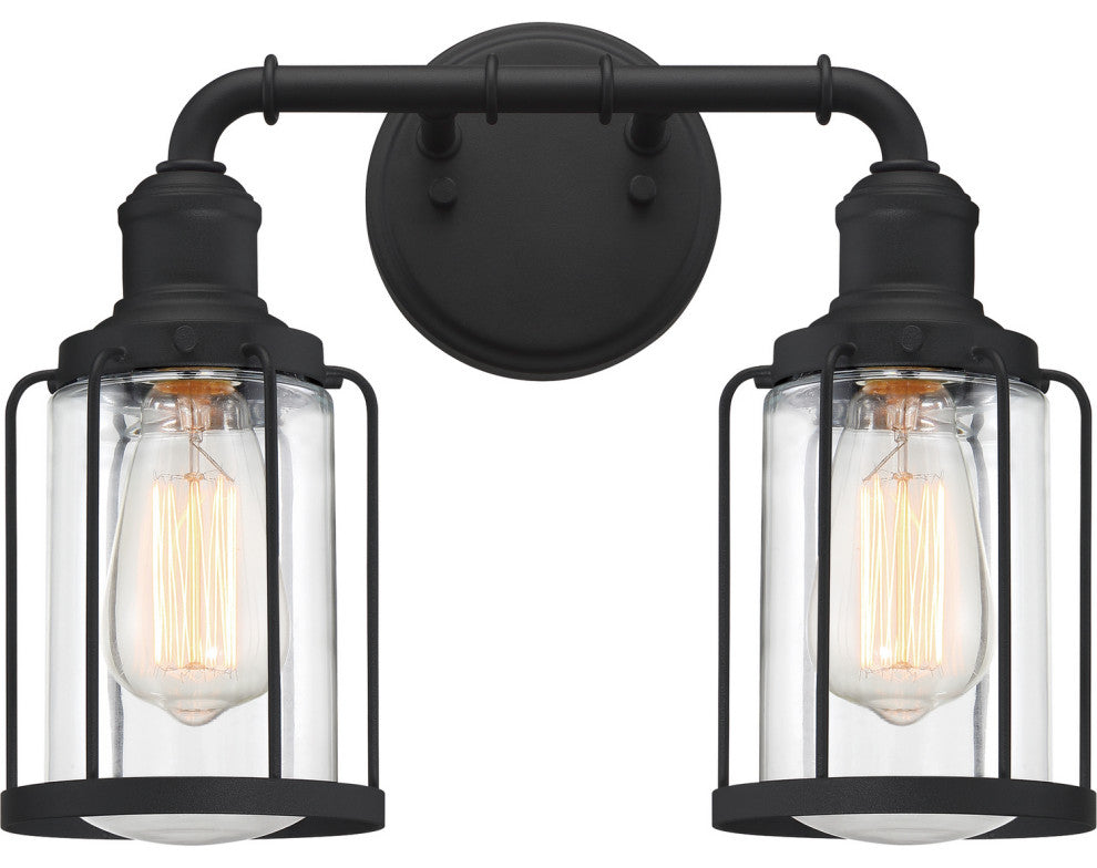 Ludlow 2-Light Bath Vanity, Earth Black