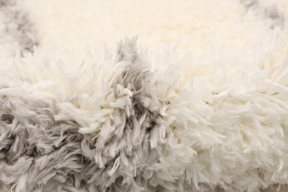 eCarpetGallery Shag Area Rug, Ivory, 6'7" x 9'6"