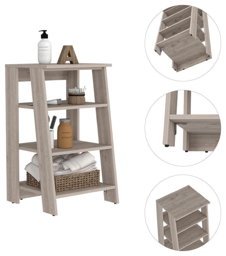 DEPOT E-SHOP St. Lucia Linen Cabinet, Light Gray