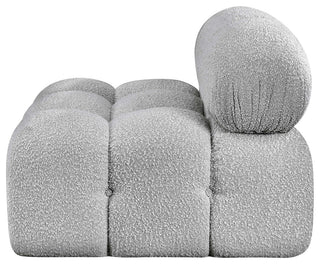 Ames Boucle Fabric Modular Chair, Grey, Armless Chair