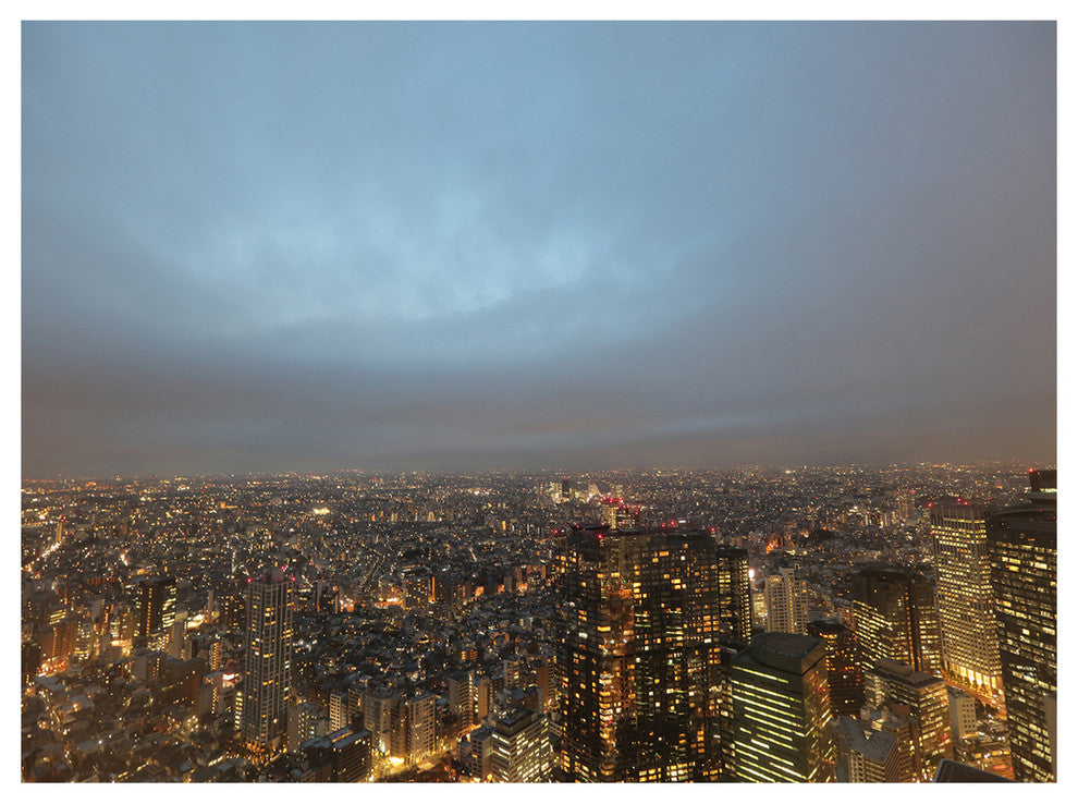 Shinjuku District View Point, Cityscape Canvas Art Print, 40"x30"
