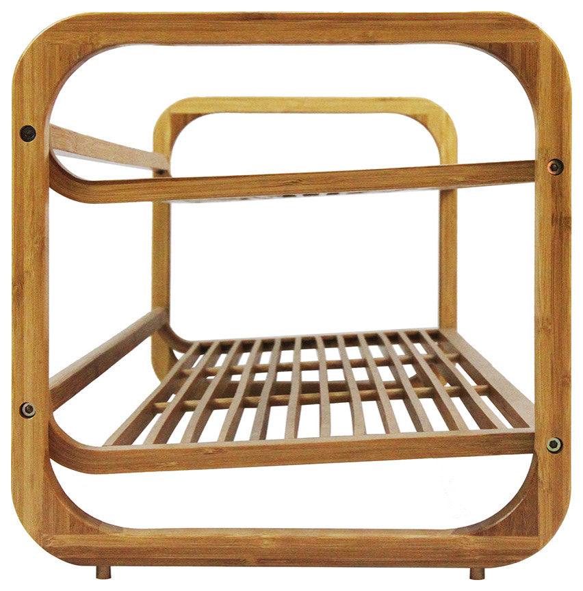 Oceanstar Bamboo Shoe Rack, 2 Tier