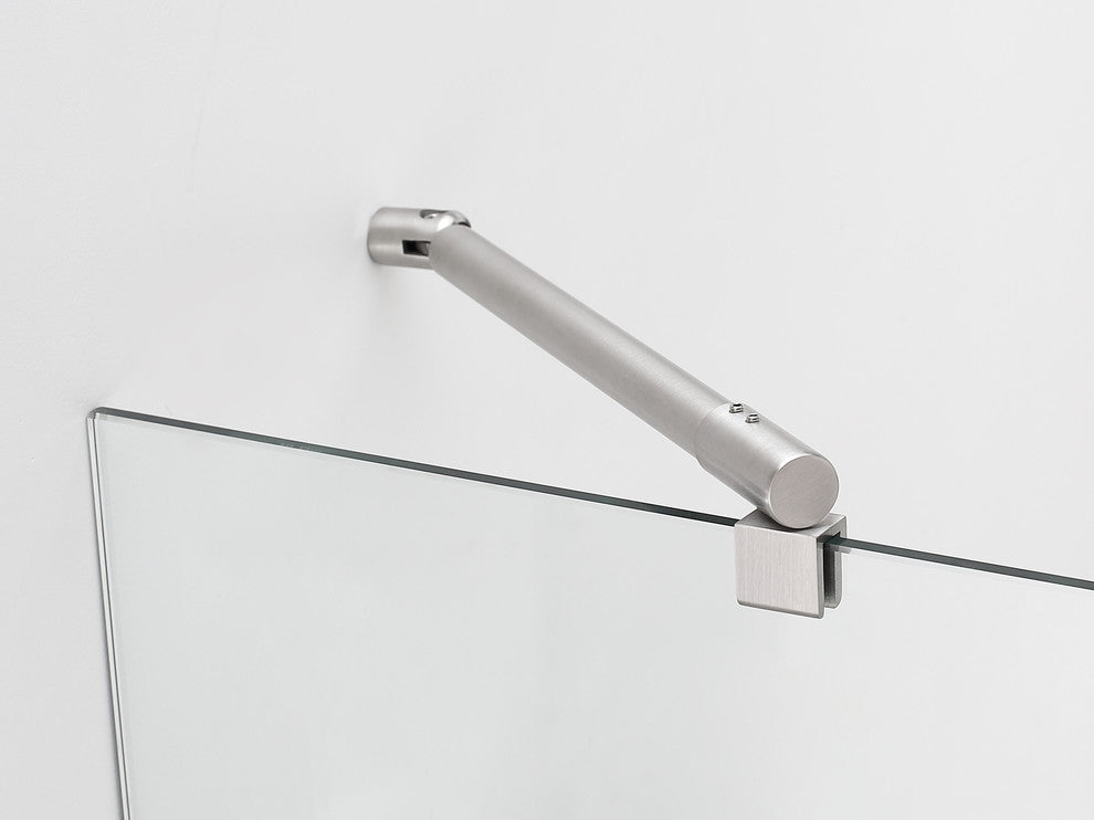 Merrick GS Frameless Neo-Angle Shower, Stainless, StarCast Coating, 38-38.5x72"
