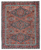 Weave & Wander Bashyr Rug, Rust/Aqua, 5'6"x8'6"