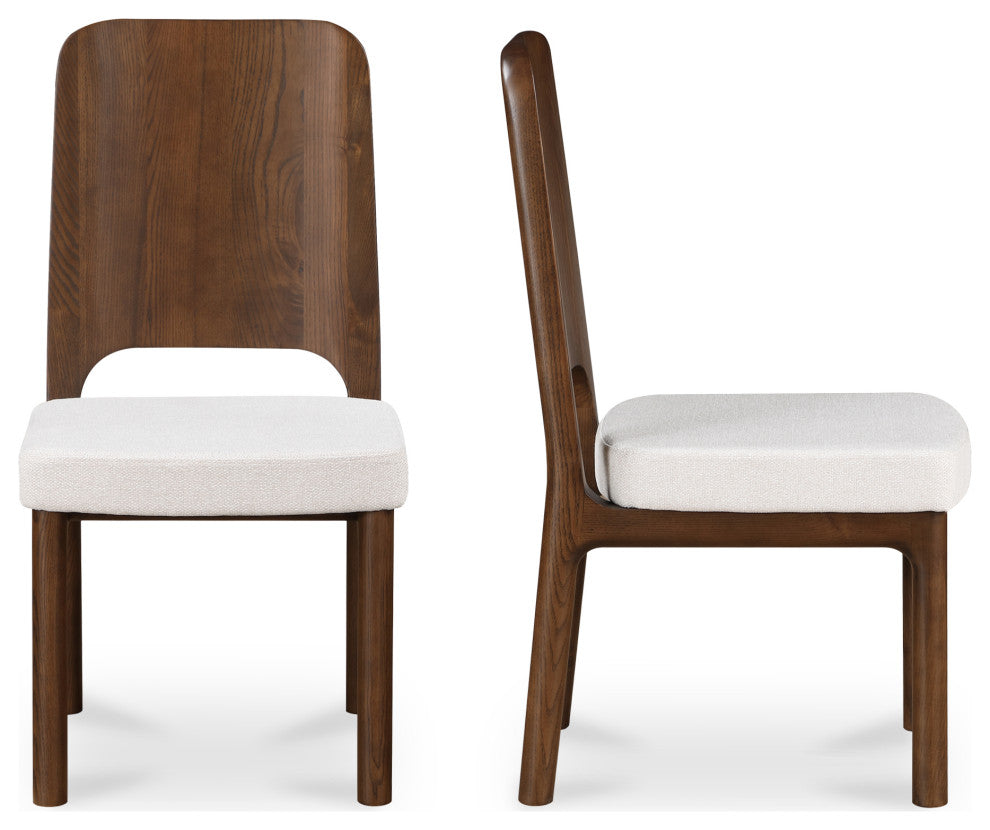 Kerr Dining Chair Walnut-Stained Ash Beige-Set of Two