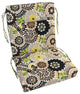 20"X42" Patterned Outdoor Squared Seat/ Back Chair Cushion, Red Brick Garden