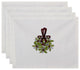 Decorative Holiday Placemat, Set of 4 Floral, Green