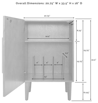 Everett Record Player Stand, Mahogany Finish