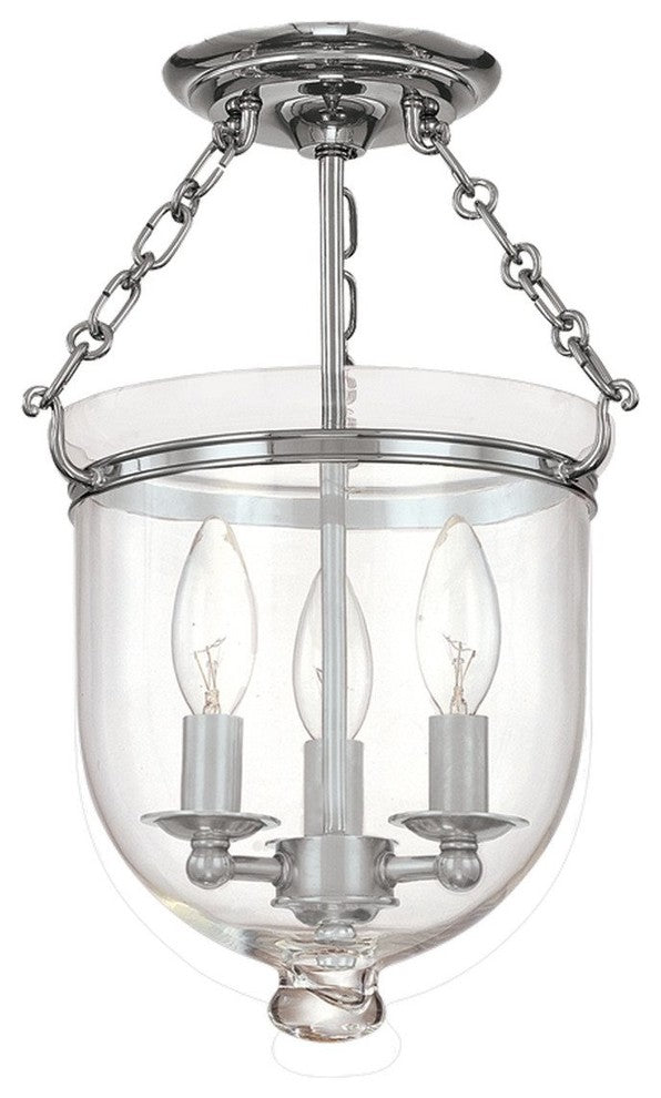 Hudson Valley 251-PN-C1, 3 Light Semi Flush