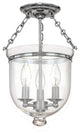 Hudson Valley 251-PN-C1, 3 Light Semi Flush