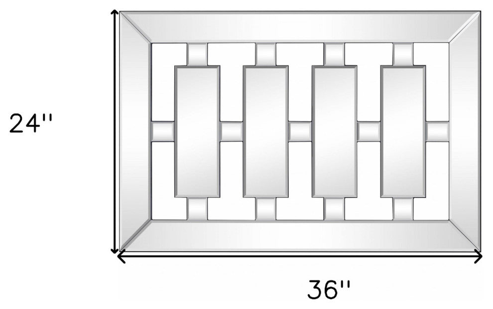 24" Clear Glass Framed Accent Mirror
