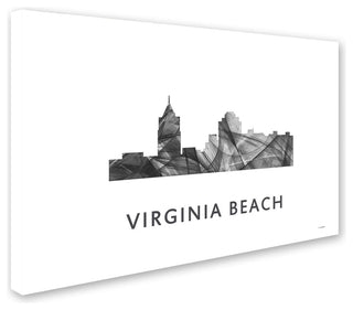 Marlene Watson 'Virginia Beach Virginia Skyline' Canvas Art, 24x16