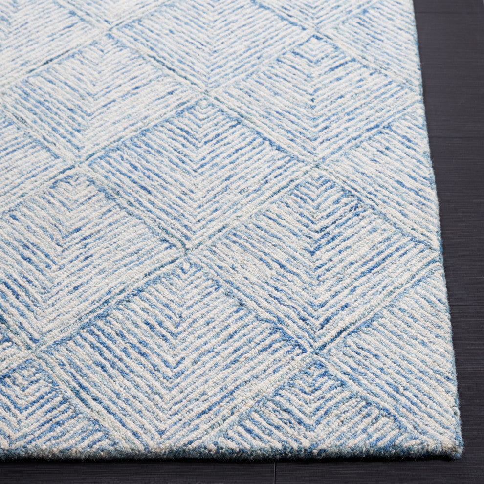 Safavieh Couture Abstract Collection, ABT428 Rug, Blue/Ivory, 6'x9'