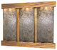 Deep Creek Falls Fountain, Green Featherstone, Rustic Copper, Square