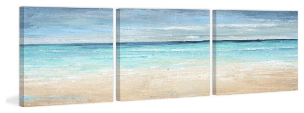 Vast Blue Sea Triptych, 54"x18"