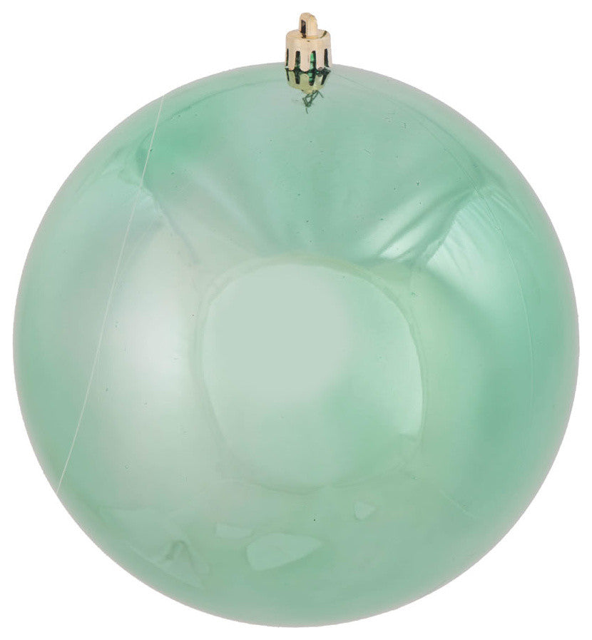 Vickerman N591544DSV 6" Sea Foam Shiny Ball Ornament, 4 per Bag