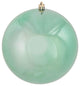 Vickerman N591544DSV 6" Sea Foam Shiny Ball Ornament, 4 per Bag