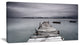 Pier and Boats at Seashore, Bridge Canvas Art Print, 40x20