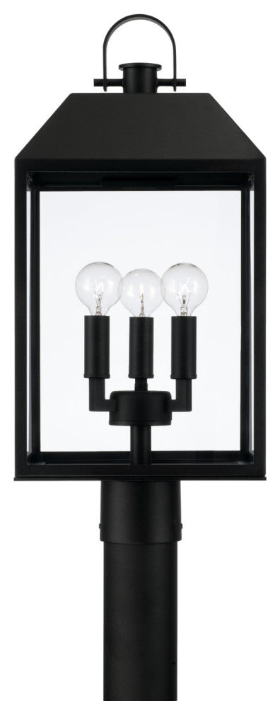Capital Lighting 953435 Nelson 3 Light 22" Tall Post Light - Black