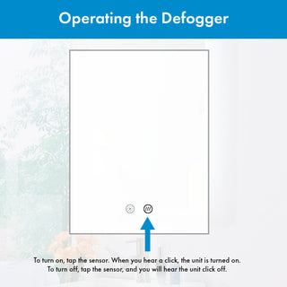 Luminous Dimmable LED Mirror with Defogger, 24"x36"