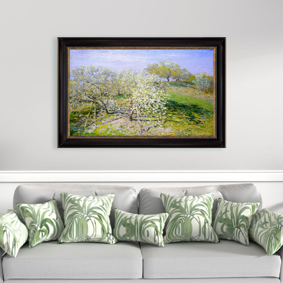 Spring (Fruit Trees in Bloom) by Claude Monet, Print on Canvas, 28'' x 18''