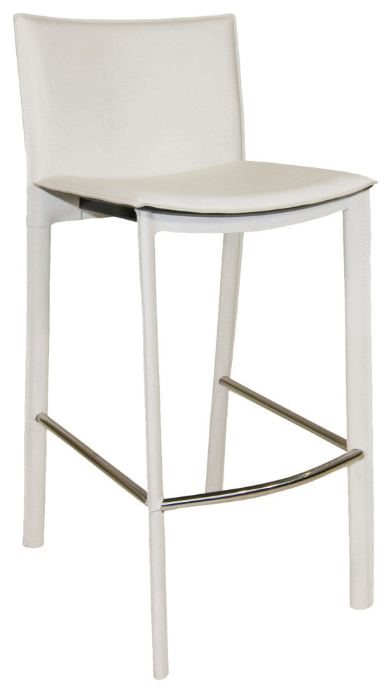 Modern Panca Counter Stool 26" White - White