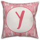 Monogram Lllama Pattern - Y 16x16 Spun Poly Pillow