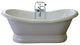 Empress 68" Double Slipper Pedestal White Tub