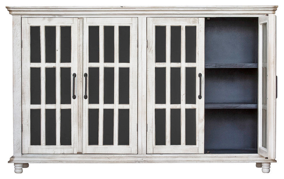 Picket House Lane Server, White With Black Interior