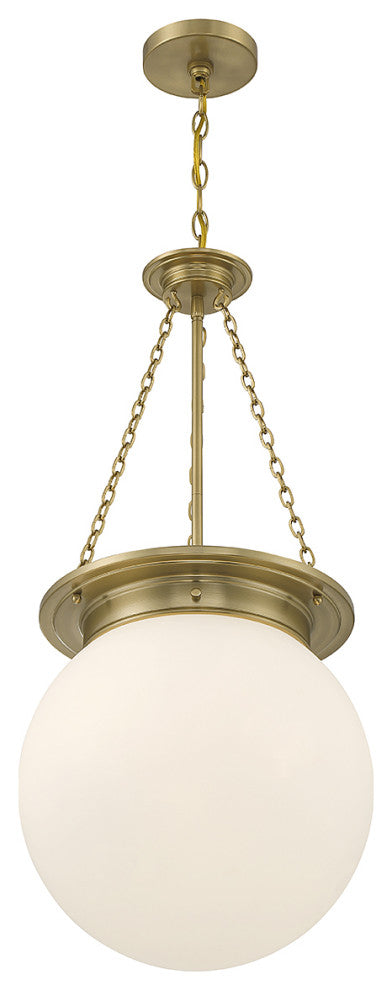 Manor 3-Light Pendant, Matte Black, Warm Brass