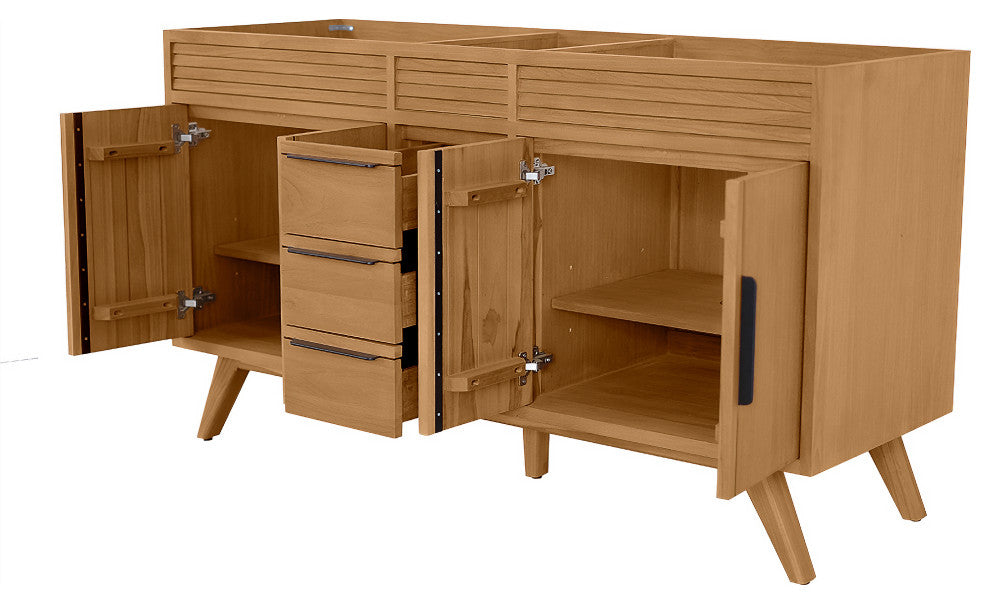 Avanity Taylor 60" Bath Vanity Only, Natural Teak