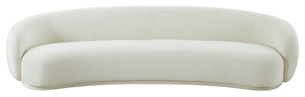 Kendall Cream Velvet 120" Sofa