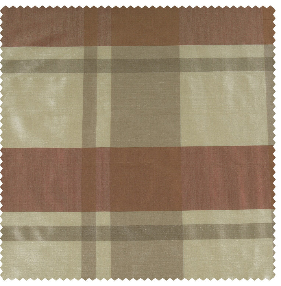 Mallur Ruby Silk Plaid Fabric Sample, 4Wx4L