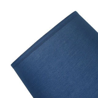 French Drum Lamp Shade, Cotton, Navy Blue, 12"