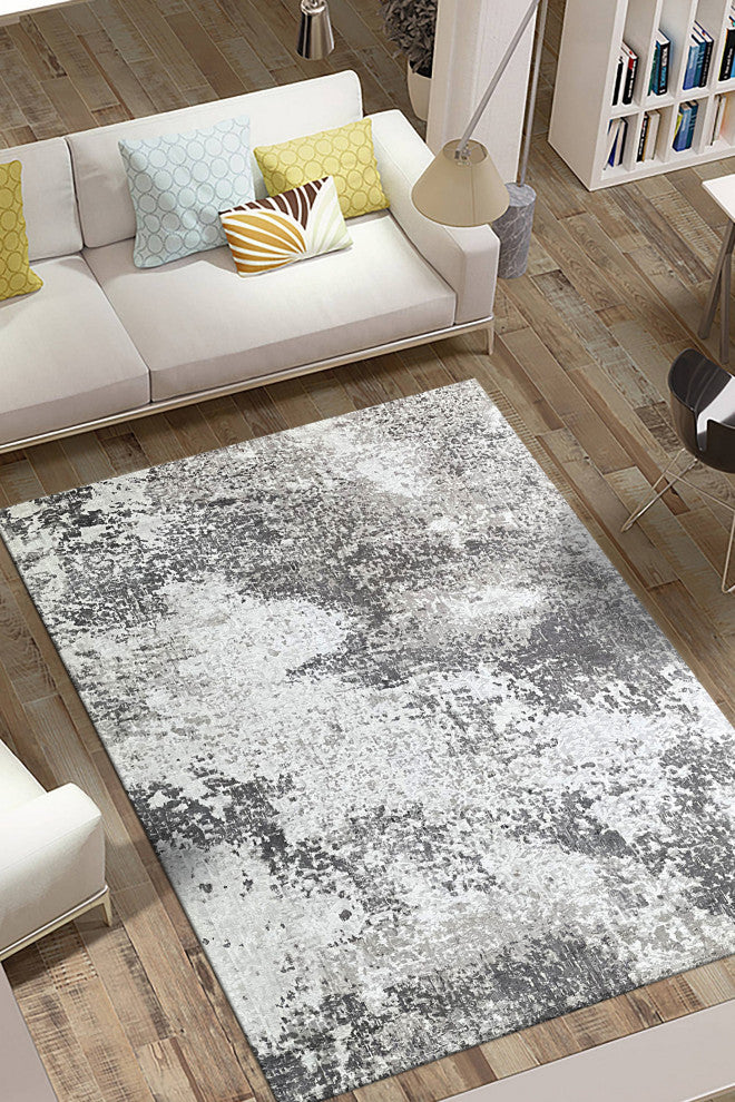 Hand-Knotted Wool Ivory/Beige Transitional Modern Modern Rug, 7'x9'